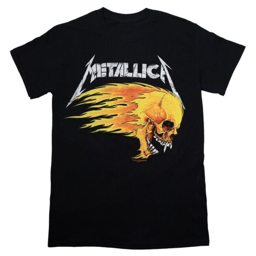 NWT Metallica Flaming Skull 1994 Tour T Shirt Full Size